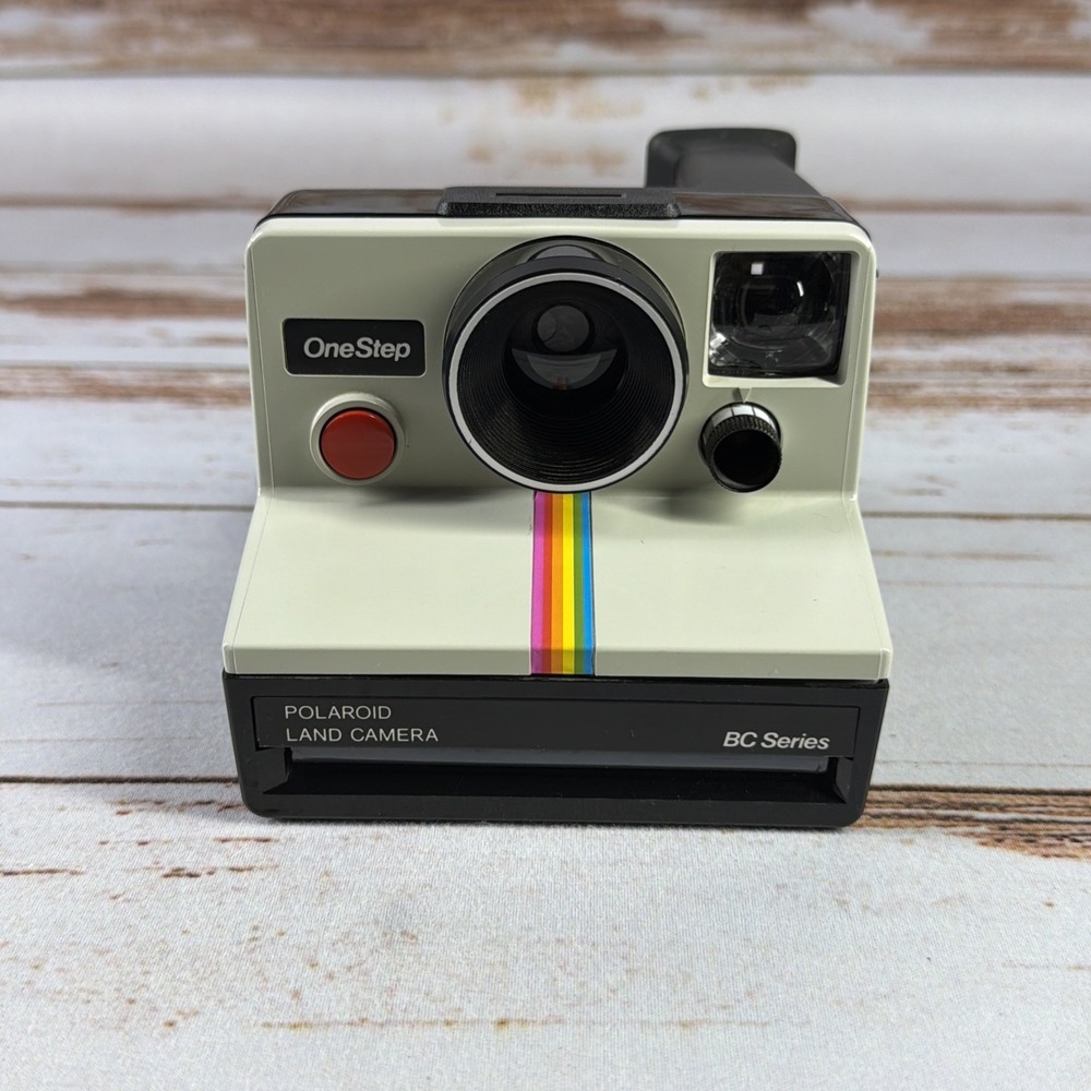 Vintage Polaroid One Step Land Camera BC Series Rainbow Stripe SX-70